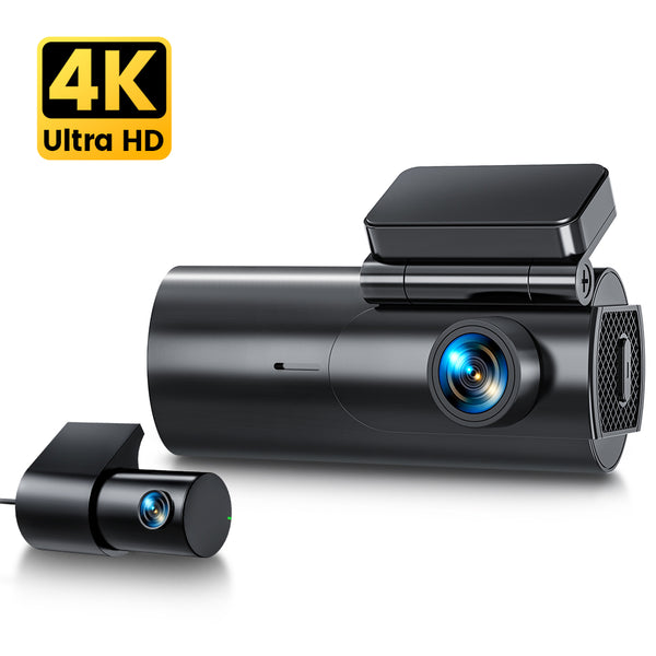 GKU Dash Cam Auto 4K, Doppia Telecamera per Auto, Full HD 2.5K+1080P WiFi Dashcam, Super Visione Notturna, Grandangolare di 170°, G-Sensor,WDR,Registrazione in loop,24H Monitor di Parcheggio,Max 256GB